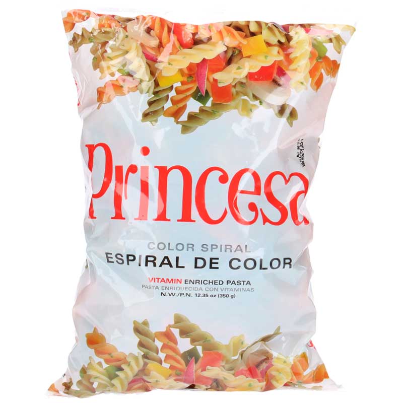 PRINCESA PASTA ESPIRALES TRICOLOR 400 GRS - SUPERMIX