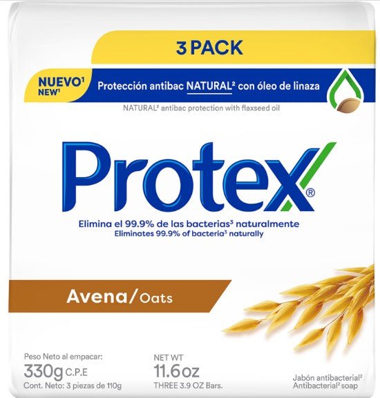 PROTEX JABON ANTIBACTERIAL AVENA 3 PACK 110 G - SUPERMIX