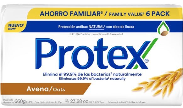 PROTEX JABON ANTIBACTERIAL AVENA 6 PACK 110 G - SUPERMIX