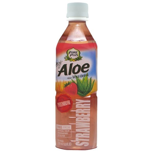 PURE ALOE PLUS STRAWBERRY 500 ML - SUPERMIX