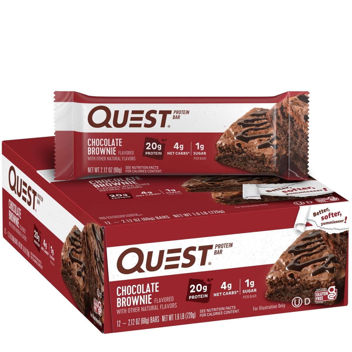QUESTBAR BROWNIE 60 GRS - SUPERMIX