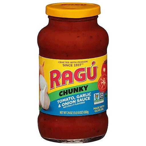 RAGU SALSA TOMATO GARLIC & CEBOLLA 12/24OZ - SUPERMIX