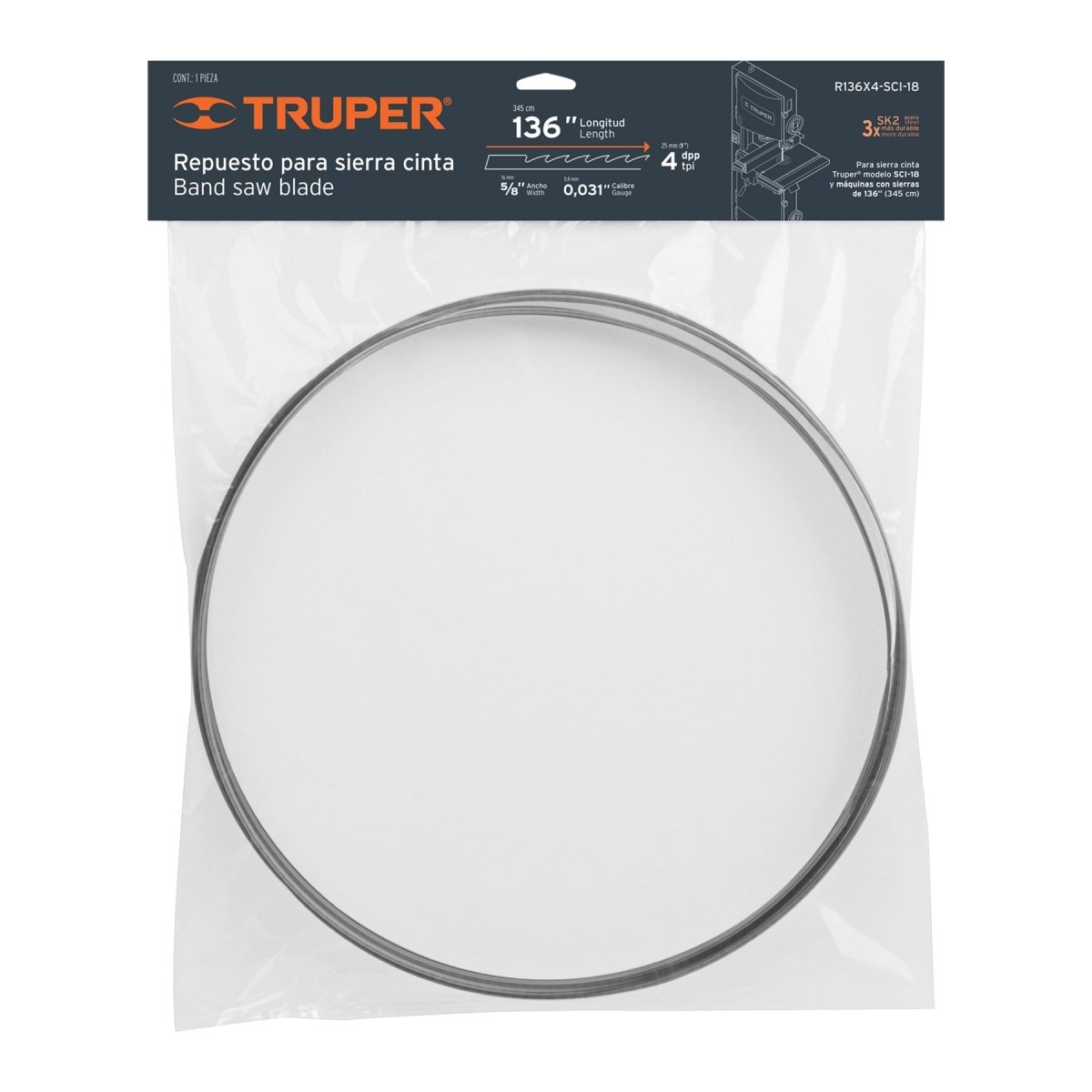 REPUESTO PARA SIERRA DE CINTA REF. R136X4 - SCI - 18 TRUPER - SUPERMIX