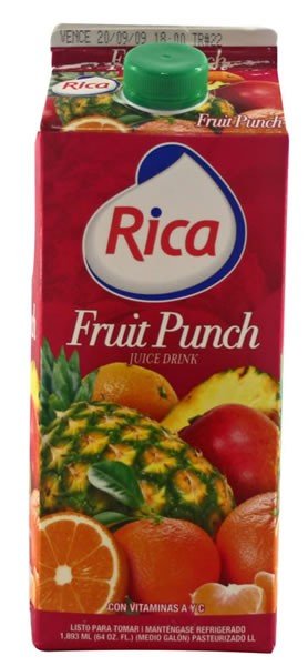 RICA FRUIT PUNCH RICA 1/2 GALON - SUPERMIX
