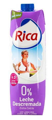 RICA LECHE DESCREMADA 0% G. UHT 1 LT - SUPERMIX