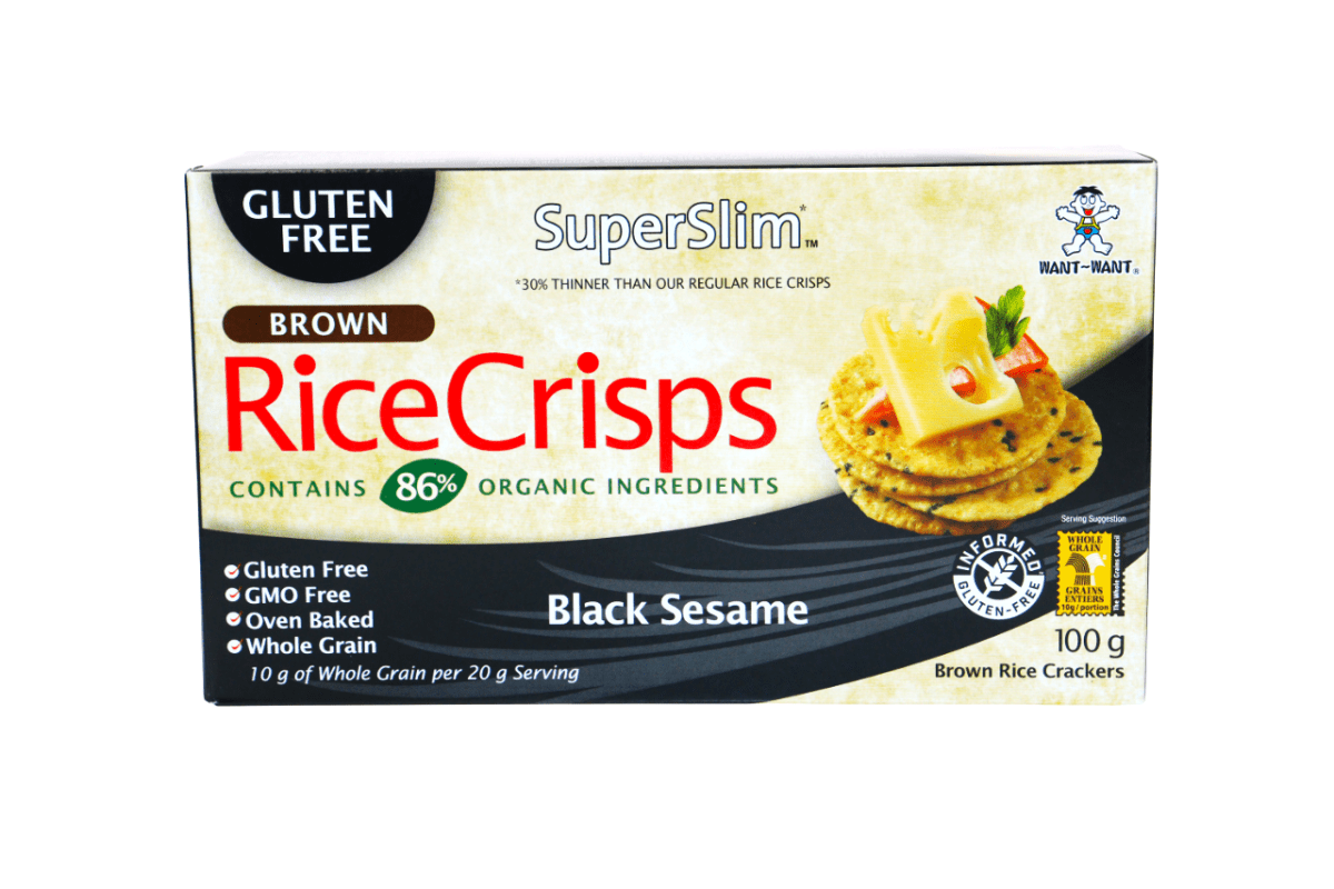 RICE CRISPS GALLETAS DE ARROZ CESAMO NEGRO 100G - SUPERMIX