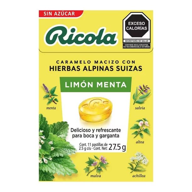 RICOLA CARAMELO LIMON MENTA S/AZUCAR 45 GR - SUPERMIX