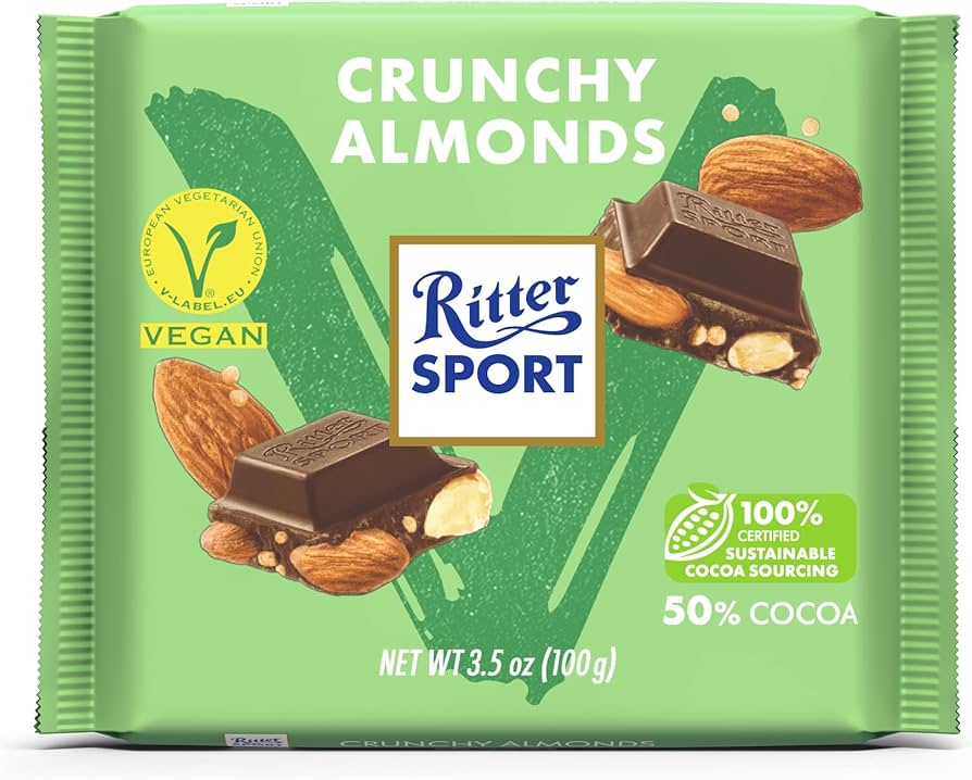RITTER SPORT CRUNCHY ALMONDS 3.5 OZ - SUPERMIX