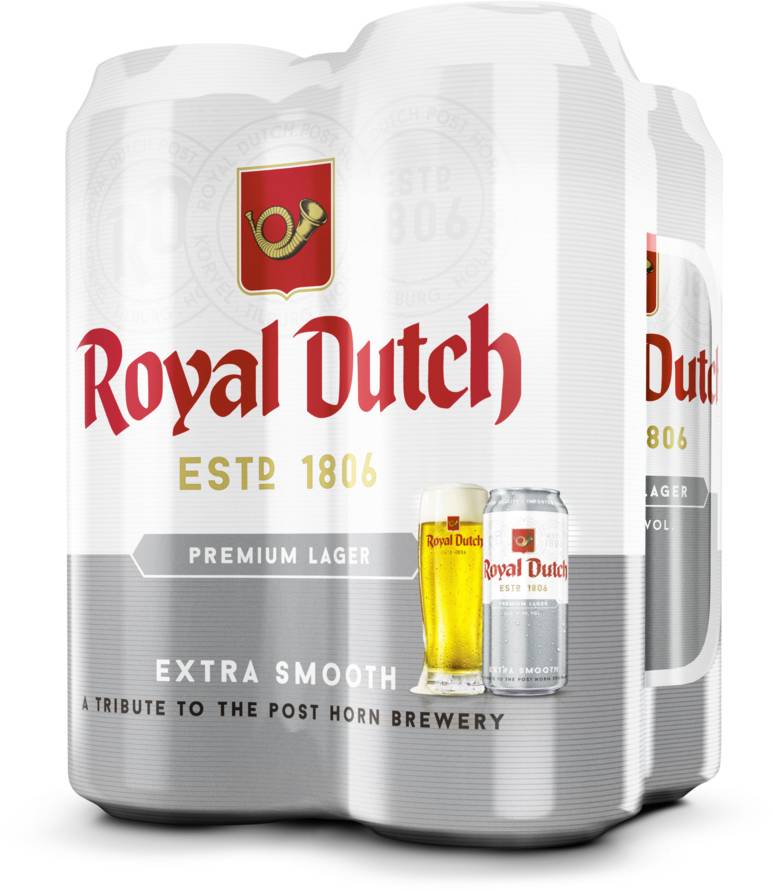 ROYAL DUTCH PREMIUM LAGER CERVEZA EXTRA SMOOTH FOL 4 TRAYS LATA - SUPERMIX