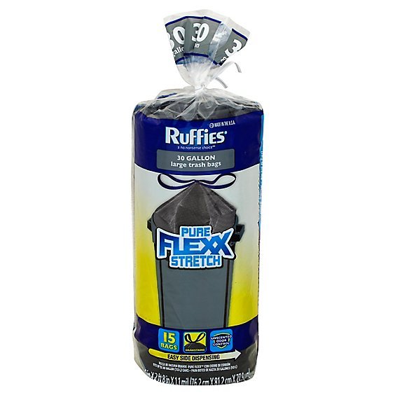 RUFFIES LARG TRASH BAG 15 CT - SUPERMIX