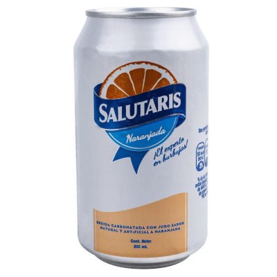 SALUTARIS SODA SABOR NARANJA 355 ML LATA - SUPERMIX