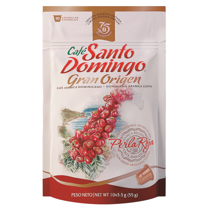 SANTO DOMINGO GRAN ORIGEN PERLA ROJA 55 GR 10 CAPSULA - SUPERMIX