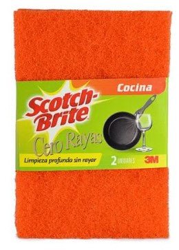 SCOTCH BRITE 3M FIBRA NARANJA DE COCINA 2 PK - SUPERMIX