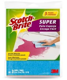 SCOTCH BRITE 3M PANO ESPONJA O ABSORBENTE 3 PK - SUPERMIX