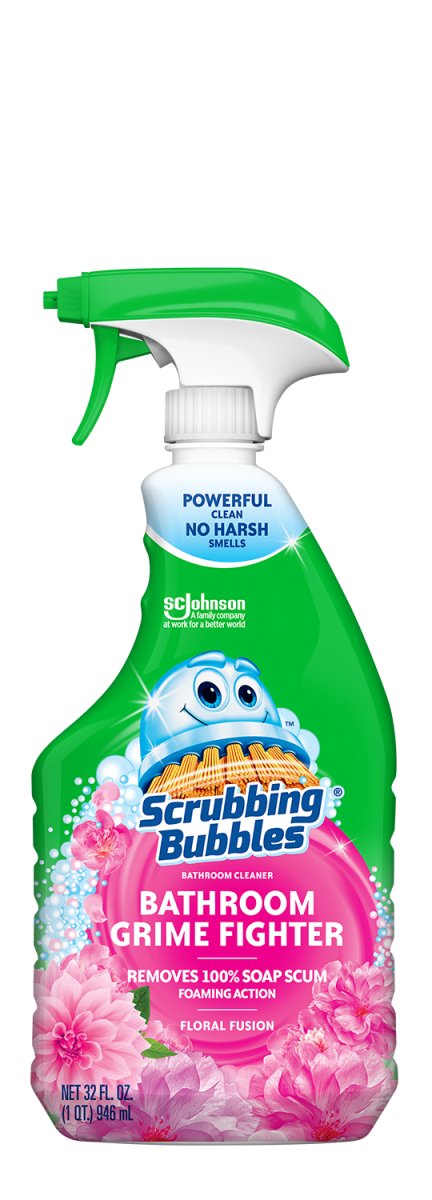 SCRUBBING BUBBLES BATHROOM GRIME FIGHTER FLORAL FUSION TRIGGER - SUPERMIX