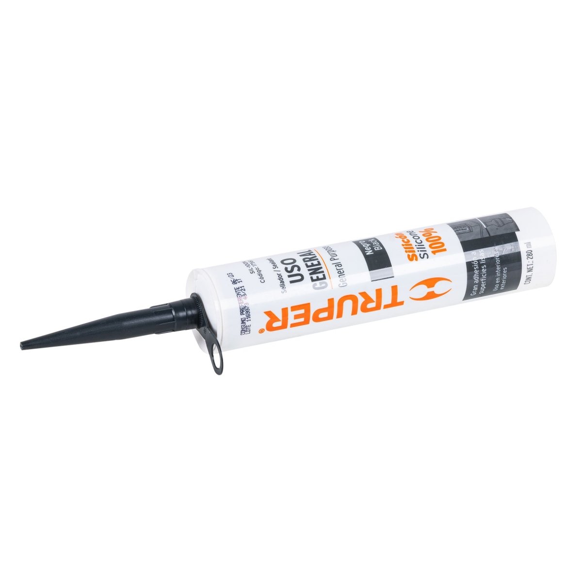 SELLADOR 100% SILICON NEGRO TRUPER - SUPERMIX