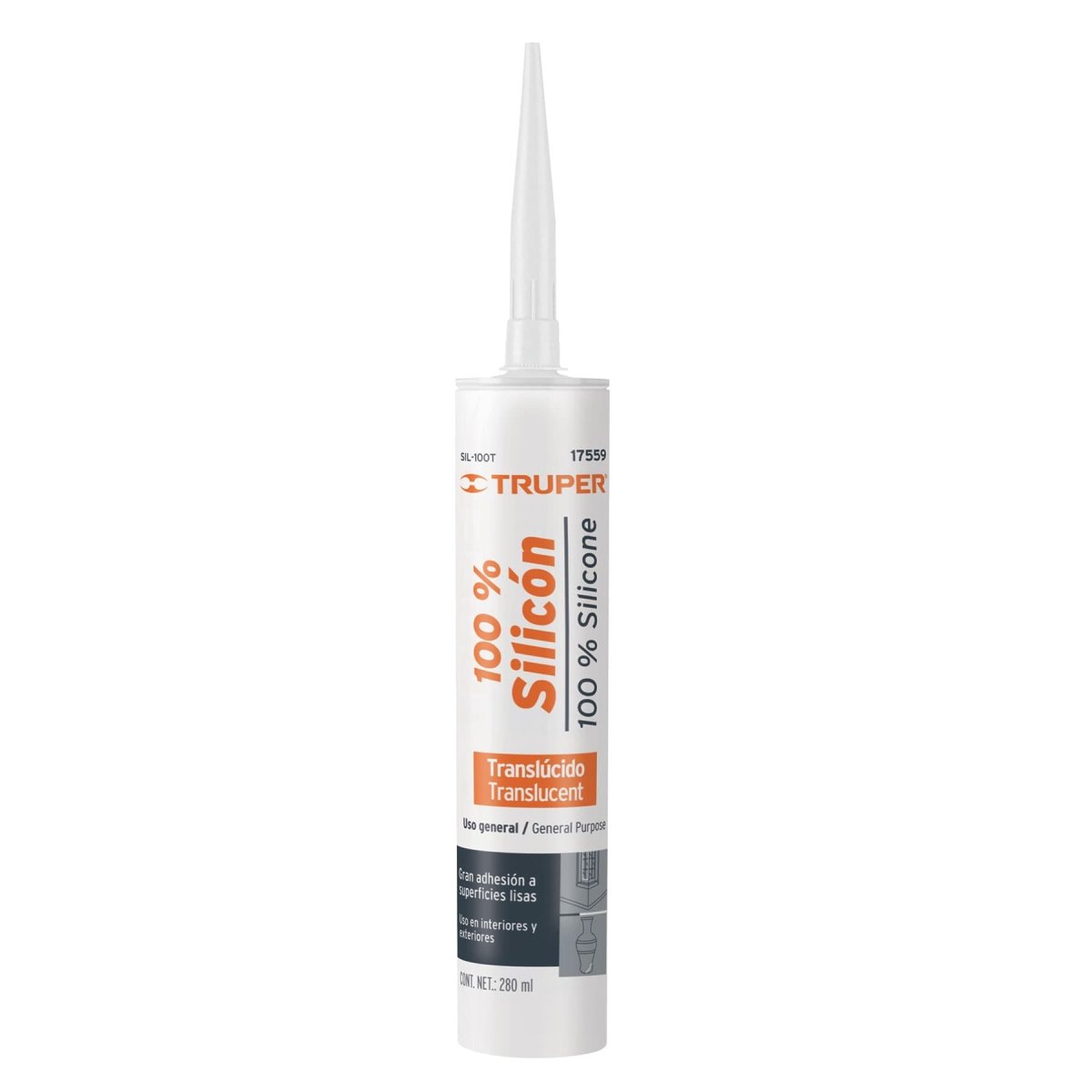 SELLADOR 100% SILICON TRANSP. SIL - 100T TRUPER - SUPERMIX