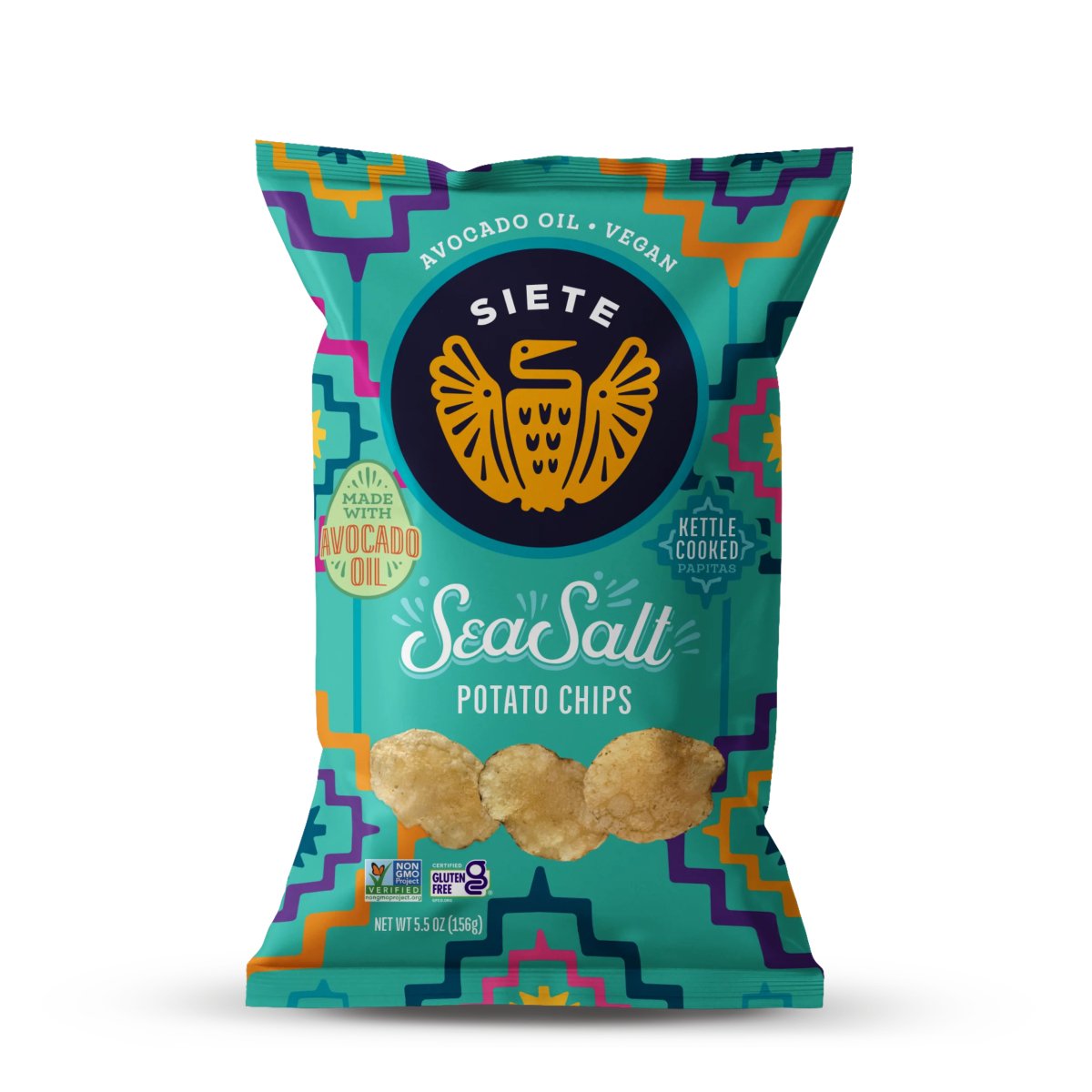 SIETE KETTLE CHIP SEA SALT 5.5 OZ - SUPERMIX