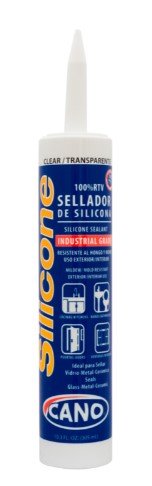 SILICON 100 % RTV IND. TRANSPARENTE 10OZ CANO - SUPERMIX