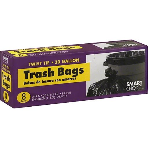 SMART CHOICE 30 GALLON TRASH BAG 8 Unidad - SUPERMIX