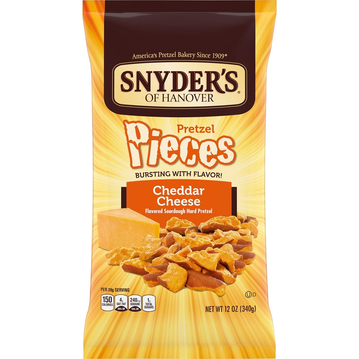 SNYDER´S PRETZEL PIECES CHEDDAR CHEESE 12 OZ - SUPERMIX