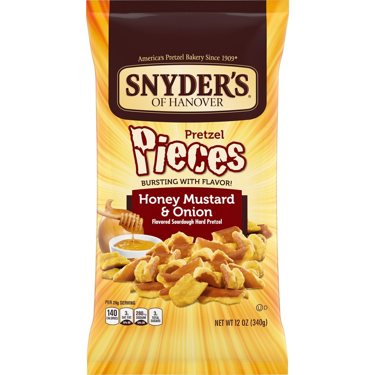 SNYDER´S PRETZEL PIECES HONEY MUSTARD & ONION 12 OZ - SUPERMIX
