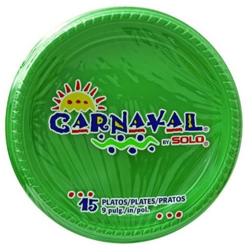 SOLO PLATOS CARNAVAL  9 VERDE - SUPERMIX