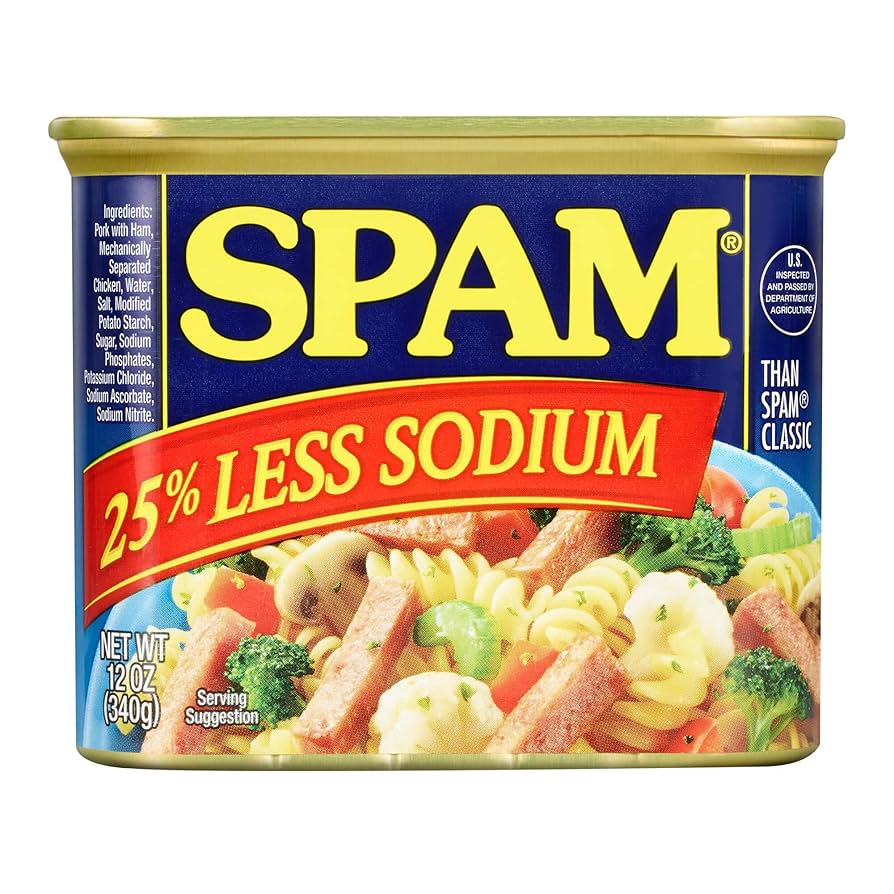 SPAM JAMON 25% LESS SODIUM 12/12 OZ - SUPERMIX