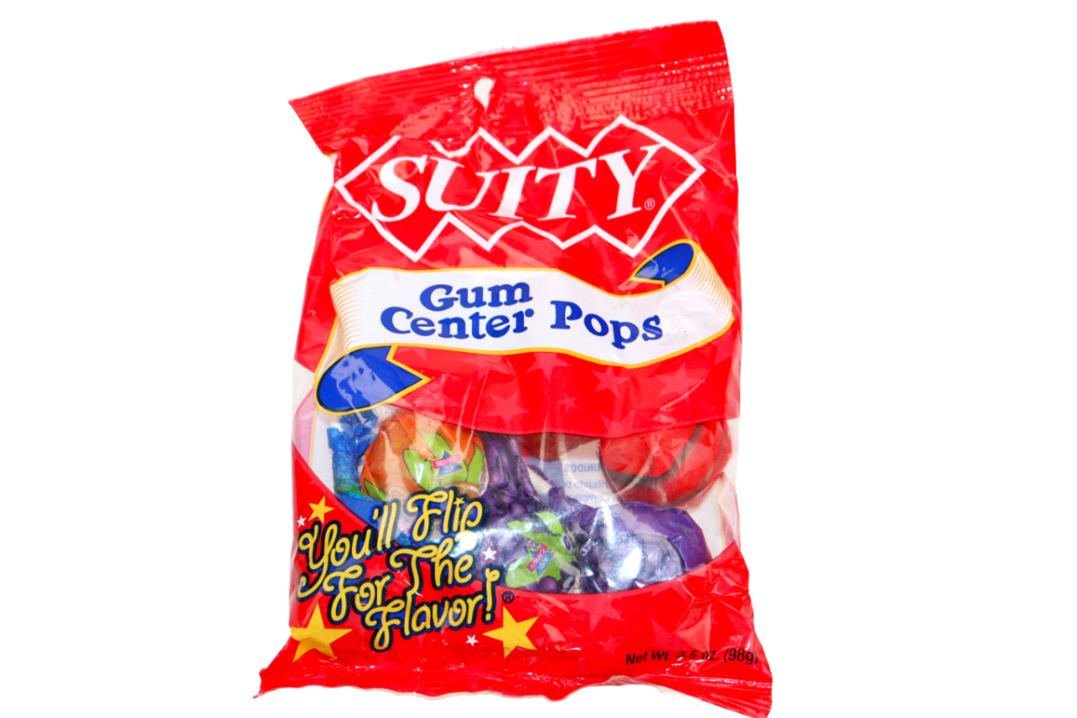 SUITY GUM CENTER POPS 3.5 OZ - SUPERMIX