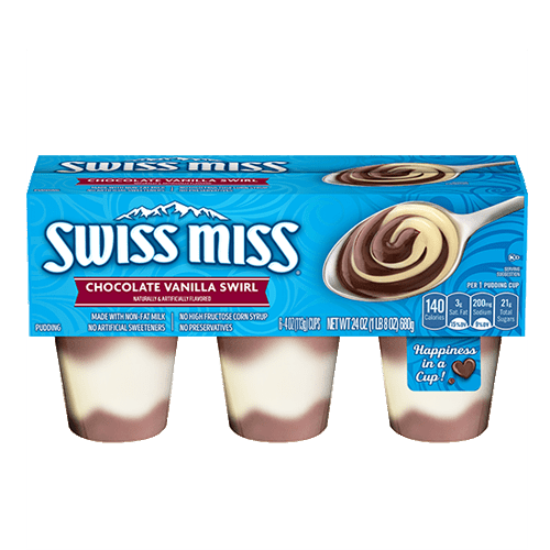 SWISS MISS PUDDING SWIRL VAIN CHOC. 6 OZ - SUPERMIX