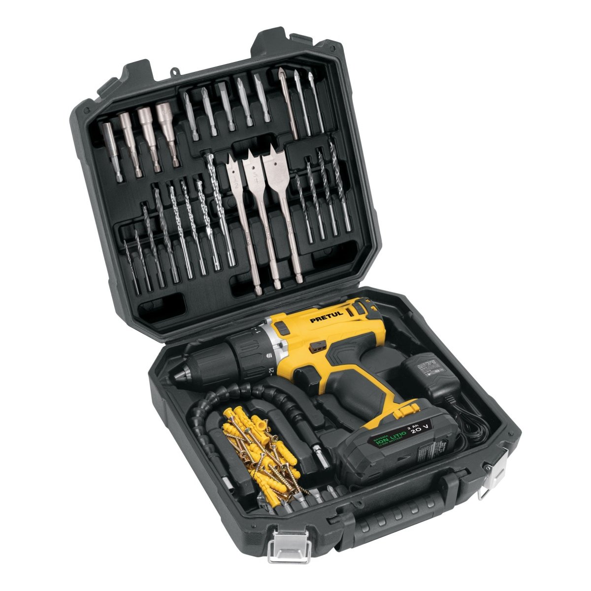 TALADRO INALÁMBRICO 1/2",20 V, + 35 ACCE - SUPERMIX
