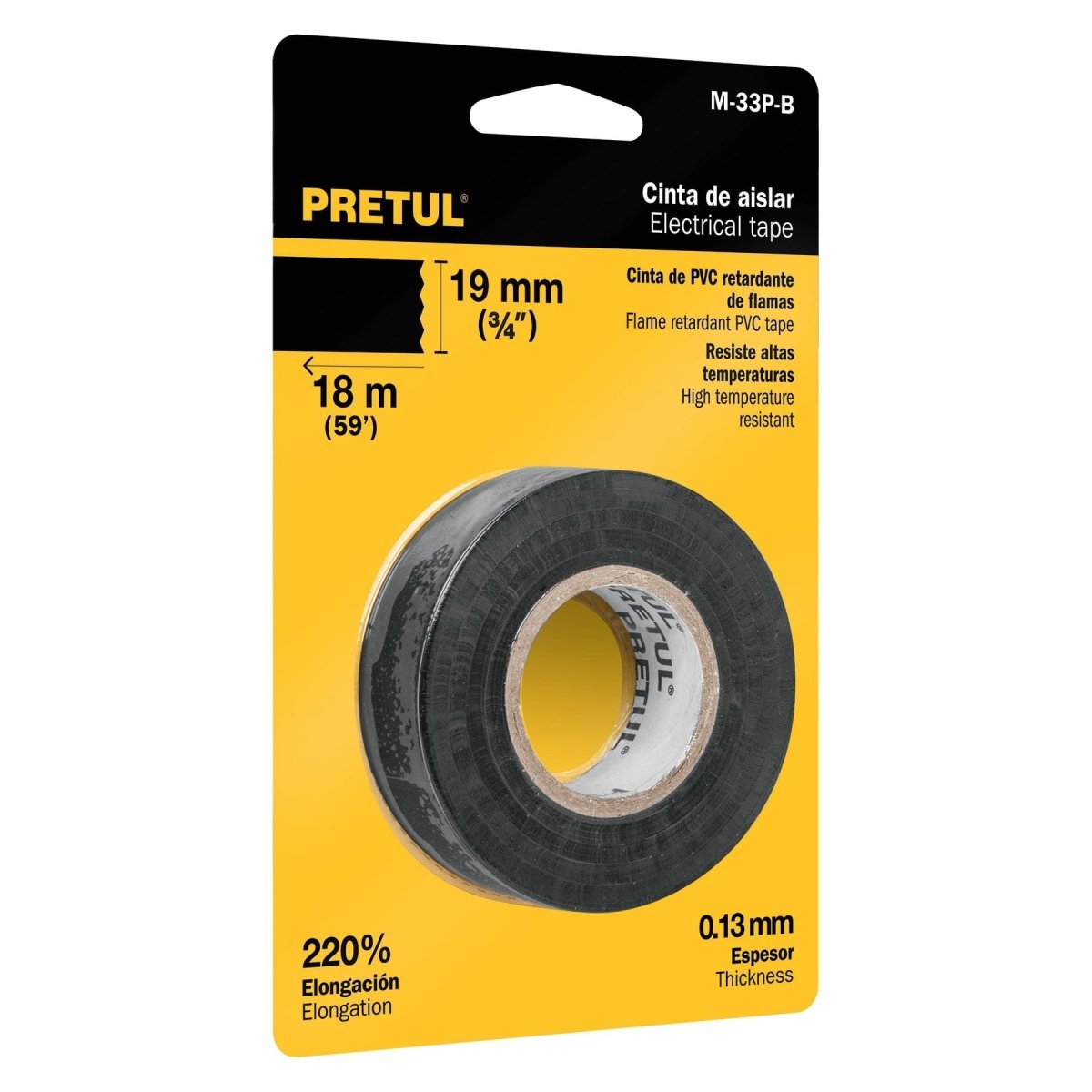 TAPE AISLANTE DE ELECTRICIDAD 18M EN BLISTER PRETUL - SUPERMIX