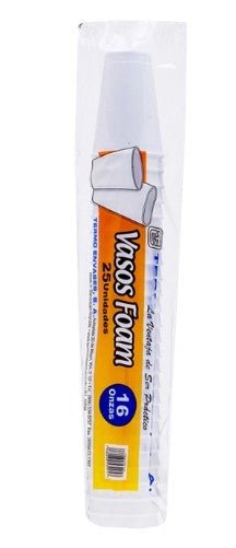 TERMO ENVASES VASOS FOAM 16 OZ 25 Unidad - SUPERMIX