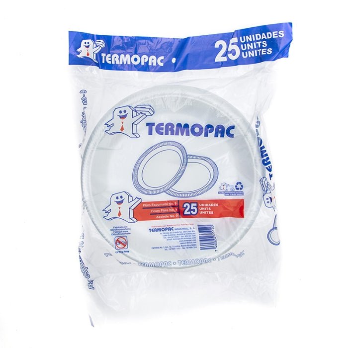 TERMOPAC PLATOS FOAM 8 LLANO - SUPERMIX