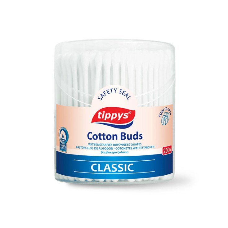 TIPPYS BASTONCILLOS DE ALGODON ESTUCHE PLASTICO 200 - SUPERMIX