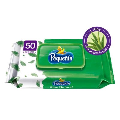 TOALLITAS HUMEDAS PEQUENIN ALOE NATURAL X50 - SUPERMIX