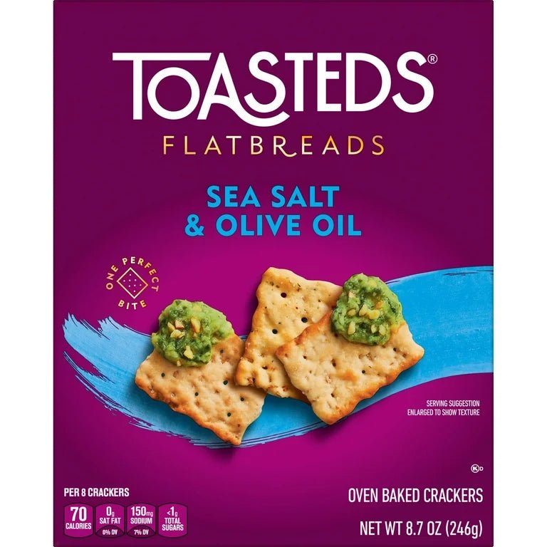 TOASTEDS GALLETAS SEA SALT & OLIVE OIL 12/8.7 OZ - SUPERMIX
