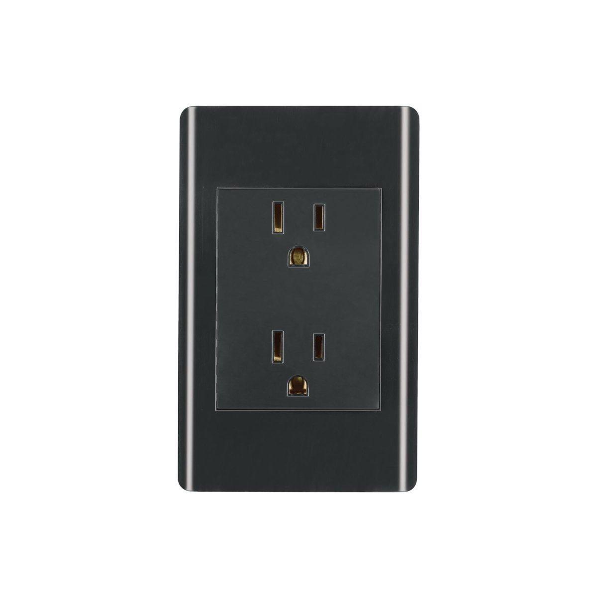 TOMACORRIENTE DOBLE NEGRO LINEA LISBOA VOLTECK - SUPERMIX