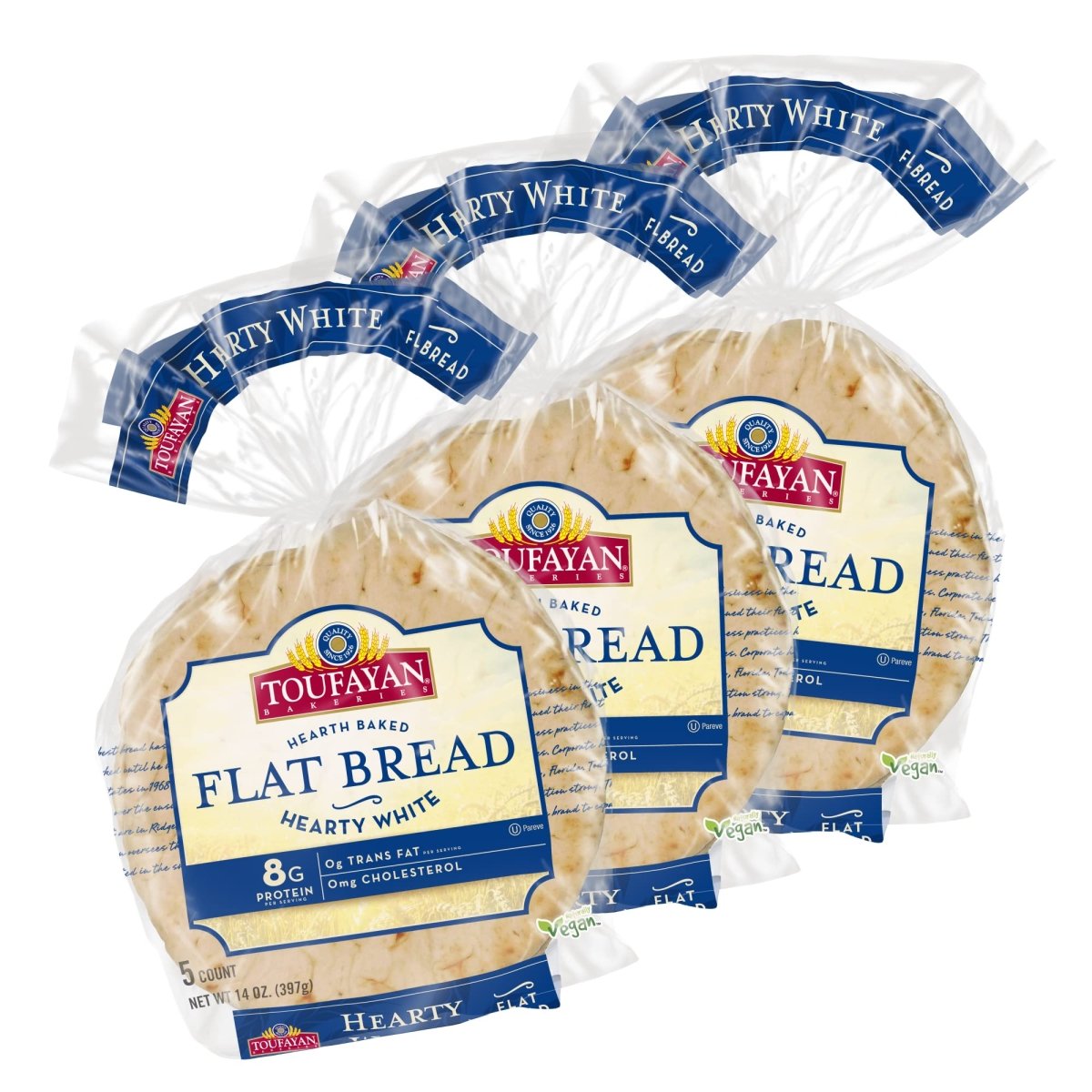 TOUFAYAN HEARTY WHITE FLATBREAD 14 OZ - SUPERMIX