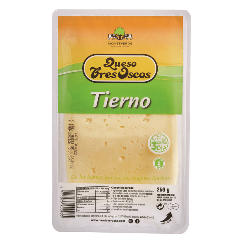 TRES OSCOS QUESO EN LONJAS 250 GRS - SUPERMIX