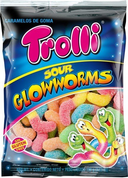 TROLLI SOUR GLOWWORMS 100 GR - SUPERMIX
