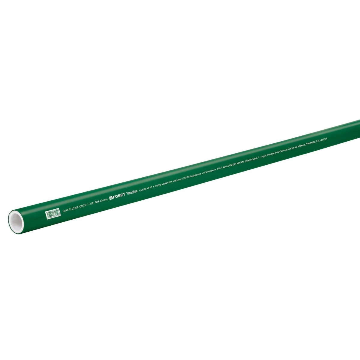 TUBO DE PPR, 20MM, 1/2" X 4MTS - SUPERMIX