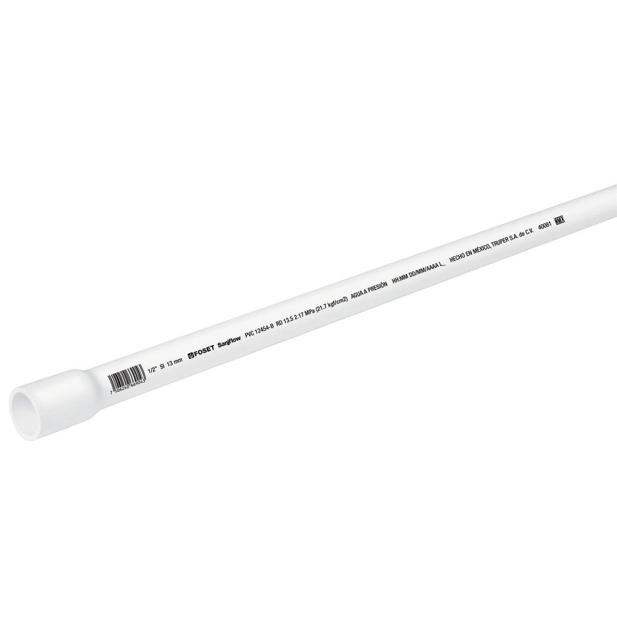 TUBO HIDRAULICO PVC, 1", RD 26, 3 METROS - SUPERMIX