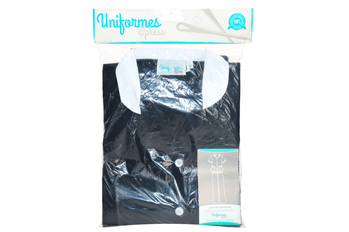 UNIFORMES EXPRESS HK/C PANTALON NEGRO CON BLANCO S - SUPERMIX