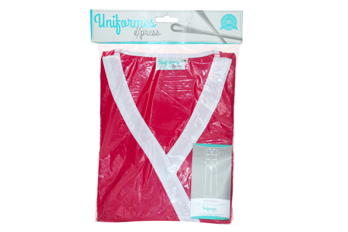 UNIFORMES EXPRESS NANA BASICO BLANCO/ROSADO XL - SUPERMIX