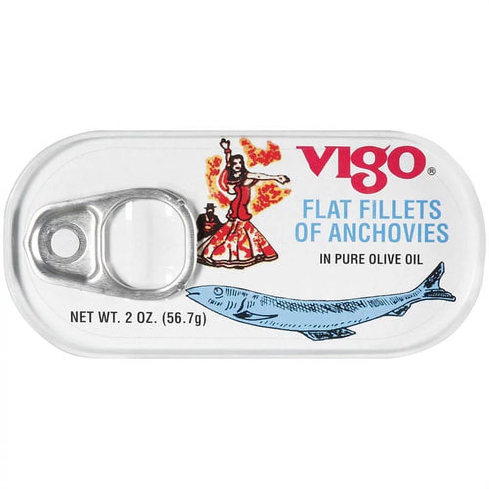 VIGO FLAT FILLETS OF ANCHOVIES 2 OZ - SUPERMIX