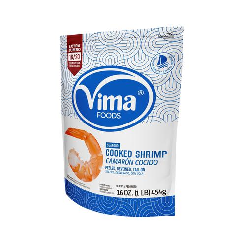VIMA COLA DE CAMARONES COCIDO 41/50 DOY ZIP 1 LB - SUPERMIX