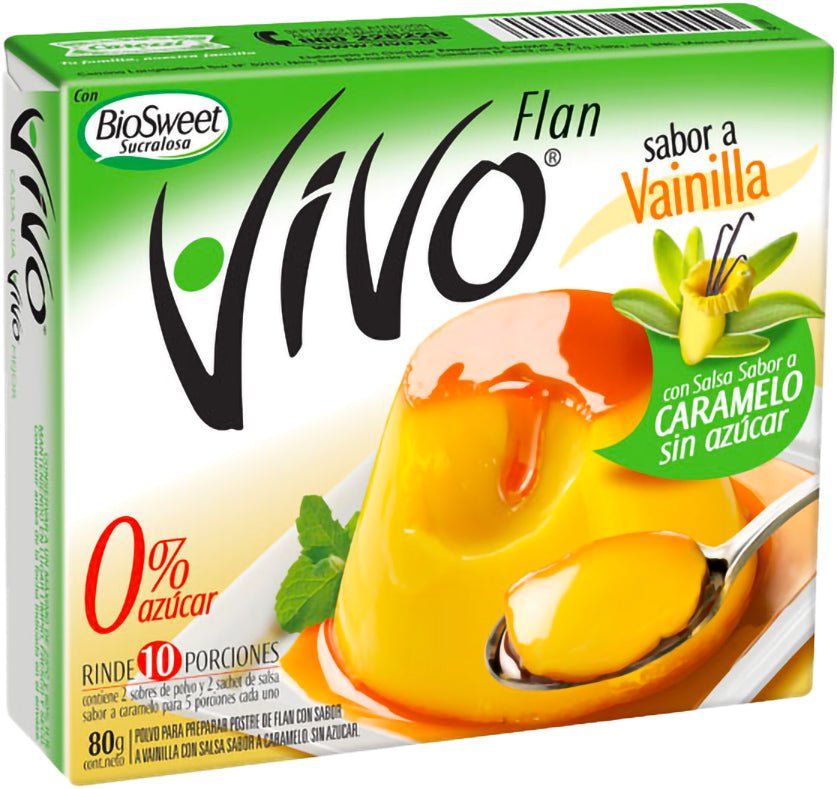 VIVO FLAN VAINILLA C/ CARAMELO SIN AZUCAR 80 GR - SUPERMIX