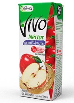 VIVO NECTAR CON STEVIA MANZANA 8/3/190 ML - SUPERMIX