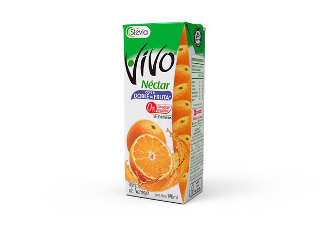 VIVO NECTAR CON STEVIA NARANJA 190 ML - SUPERMIX